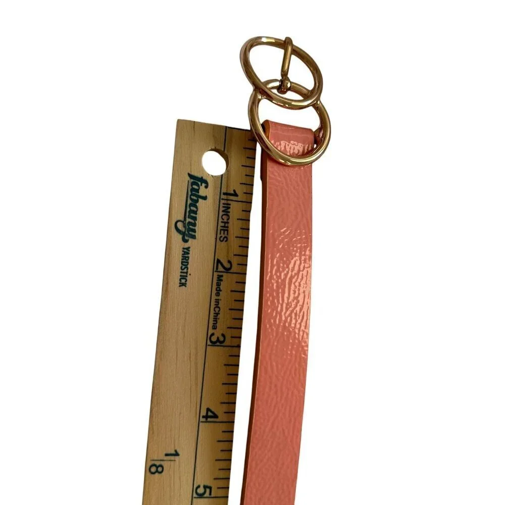 Skinny Belt Double Gold Buckle Women Size S Adjustable Georgia Peach A New Day